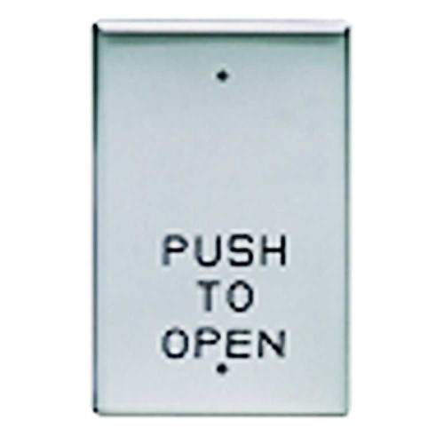 SDC 482O2U 2-3/4 x 4-1/2 1 Gang Push Plate Switch Black Infill 482O2U