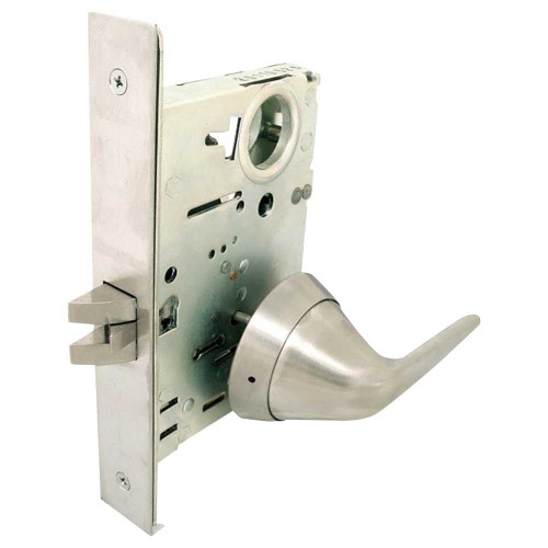 TownSteel MRX-S-L-01-630 Heavy Duty Anti-Ligature Level Mortise Lockset Grade 1 Passage Non Keyed ANSI Sectional Lever Trim Satin Stainless Steel MRX-S-L-01-630