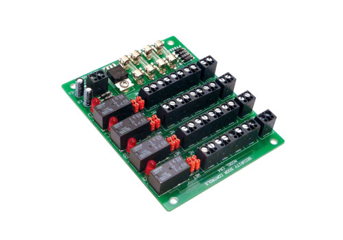 SDC CR4 Door Control Board for Power Supplies Four Fused SPDT Field Selectable Wet or Dry Outputs Four Non-Fused SPDT Outputs 2 Amps at 30VDC Four Dry Contact Trigger Inputs