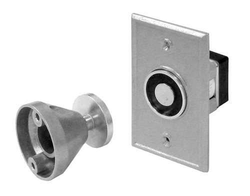 SDC EH1024120A Magnetic Door Holder and Releasing Device Flush Mount 24VAC/DC/120VAC Aluminum Painted EH1024120A