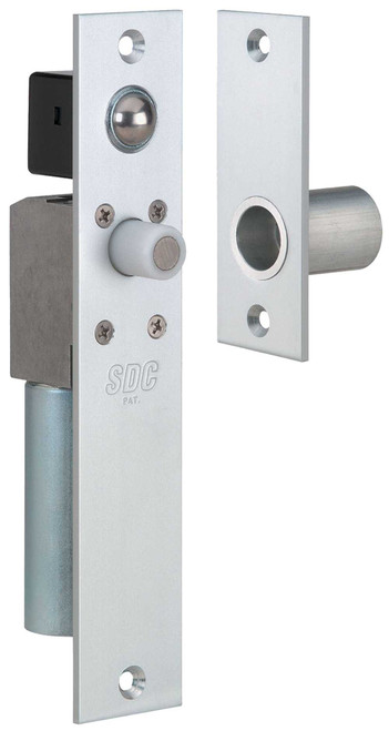 SDC FS23MIQ Spacesaver Mortise Bolt Lock Dual Failsafe 12/24VDC Satin Chrome FS23MIQ