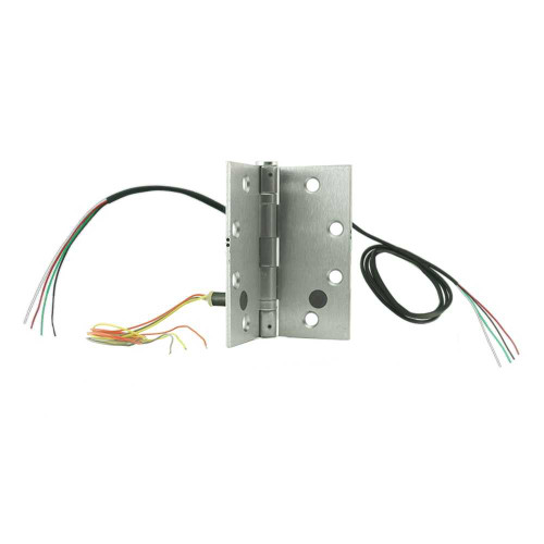 SDC PTH-2-4QDPS 16 Amp Inrush 6 Conductor Power Transfer Hinge with Door Status Contact 1-Pair 16 Amp Inrush 4 Amp Continuous; 2-Pair 1 Amp @ 12/24V Concealed Door Position Contact 250 mA @ 30VDC 4-1/2 x 4-1/2 Standard Weight 626 Dull Chrome PTH-2-4QDPS