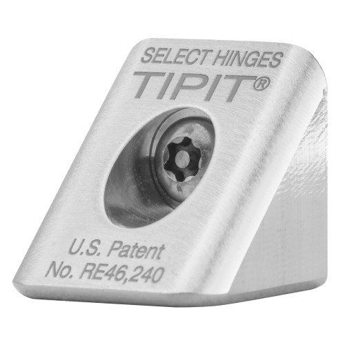 Select Hinges TIPIT CM TIPIT Ligature-Resistant Hospital Tip For Concealed Hinges Aluminum Finish