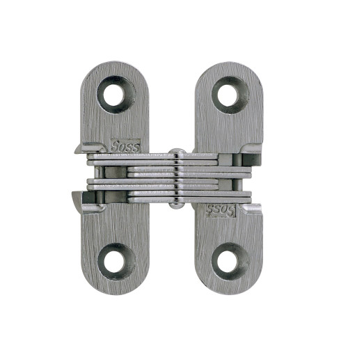 SOSS 203CUS15 Invisible Hinge 1-3/4 2 Per Bag 3/4 Minimum Door Thickness Satin Nickel Plated Clear Coated Finish