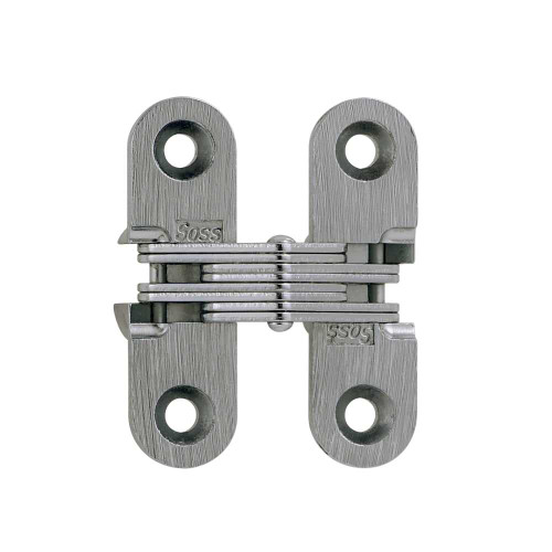 SOSS 203CUS15 Invisible Hinge 1-3/4 2 Per Bag 3/4 Minimum Door Thickness Satin Nickel Plated Clear Coated Finish 203CUS15