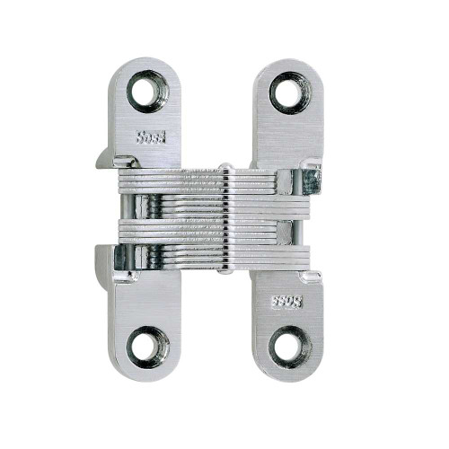 SOSS 205US26D Invisible Hinge 2-3/8 2 Per Bag 1 Minimum Door Thickness Metal Door Application Satin Chrome Finish 205US26D