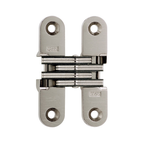 SOSS 208US15 208 Invisible Hinge 2-3/4 US15 208 Series 2-3/8 Invisible Hinge 1 Minimum Door Thickness Satin Nickel