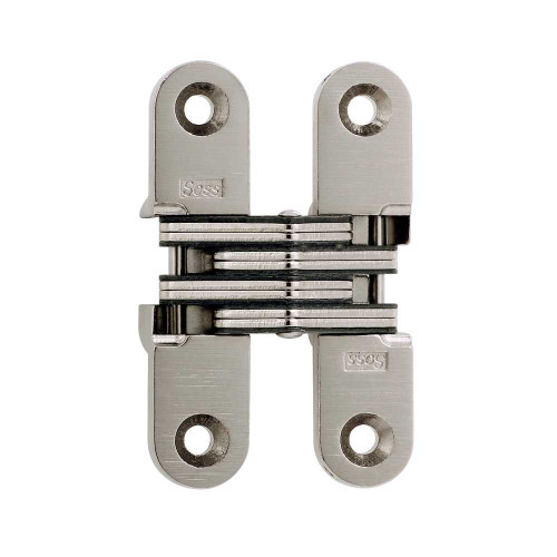 SOSS 208US15 208 Invisible Hinge 2-3/4 US15 208 Series 2-3/8 Invisible Hinge 1 Minimum Door Thickness Satin Nickel 208US15