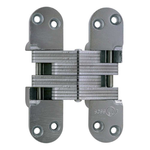 SOSS 220US15 220V Hinge 5-1/2 US15 220 Series 5-1/2 Invisible Hinge 2 Minimum Door Thickness Satin Nickel 220US15