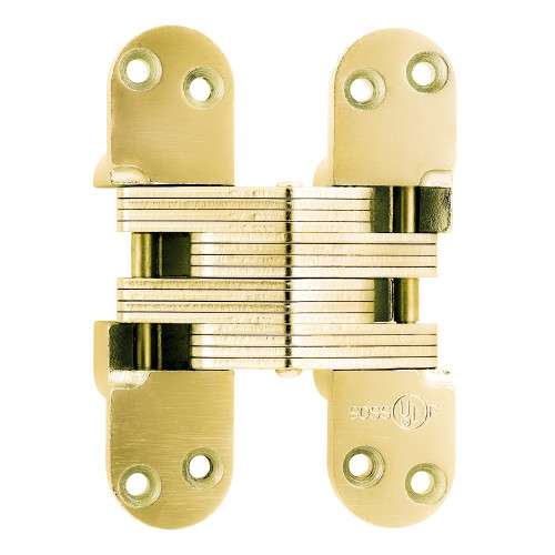 SOSS 220US3 220V Hinge 5-1/2 US3 220 Series 5-1/2 Invisible Hinge 2 Minimum Door Thickness Bright Brass