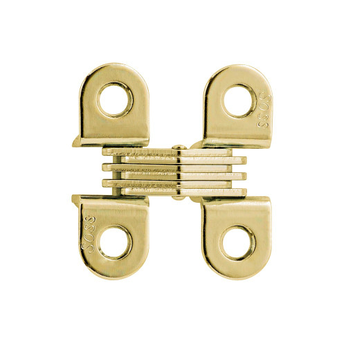 SOSS 303CUS4 Invisible Hinge 1-1/2 1 Pair Carded 11/16 Minimum Door Thickness Satin Brass