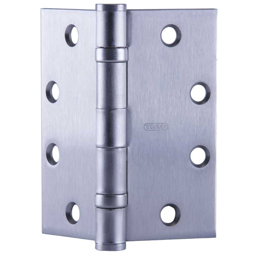 Stanley Security CEFBB199-58 4-1/2X4-1/2 32D Five Knuckle Concealed Conductor Ball Bearing Architectural Hinge Stainless Steel Full Mortise Heavy Weight 4-1/2 by 4-1/2 Square Corner 8-Wire Satin Stainless Steel CEFBB199-58 4-1/2X4-1/2 32D