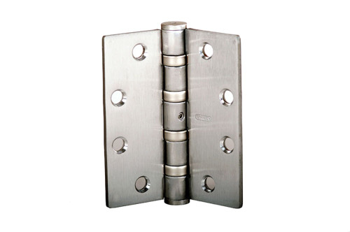 Stanley Security FBB191 4-1/2X4 32D Five Knuckle Ball Bearing Architectural Hinge Brass Bronze or Stainless Steel Full Mortise Standard Weight 4-1/2 by 4 Square Corner Satin Stainless Steel