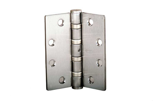 Stanley Security FBB191 4-1/2X4 32D Five Knuckle Ball Bearing Architectural Hinge Brass Bronze or Stainless Steel Full Mortise Standard Weight 4-1/2 by 4 Square Corner Satin Stainless Steel FBB191 4-1/2X4 32D