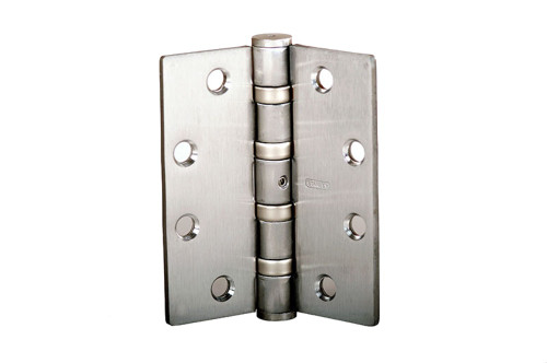 Stanley Security FBB191NRP 4-1/2X4 32D Five Knuckle Ball Bearing Architectural Hinge Brass Bronze or Stainless Steel Full Mortise Standard Weight 4-1/2 by 4 Square Corner Non-Removable Pin Satin Stainless Steel