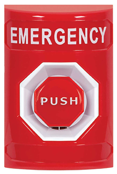 STI SS2005EM-EN Stopper Station Red No Cover Momentary Illuminated EMERGENCY English SS2005EM-EN