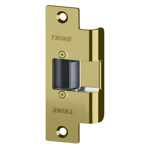 Trine 3478LC-US3 3000 Series Electric Strike 12/24VAC/DC Fail Secure4-7/8 x 1-1/4 Bright Brass 3478LC-US3