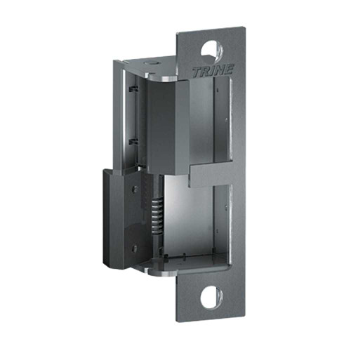 Trine 4100DBDL-32D-LH The Deadbolt Split Latch Solution 4 Faceplates Included 12/24VAC/DC Low Current Draw 2000 lbs Holding Force Each Latch Both Latches Fail Secure Left Hand Satin Stainless Steel 4100DBDL-32D-LH
