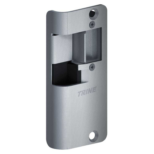 Trine 458-ALUM-L 3000 Series 4-5/8 x 1-9/16 Face Plate Retrofits Long A/R Strike Left Hand Aluminum Finish 458-ALUM-L