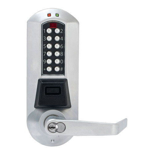 Kaba E-Plex E5710BWL-626-41 E-Plex 5700 Prox Exit Trim 3000 Access Codes 30000 Audit Events 6/7-Pin SFIC Prep Less Core Satin Chrome