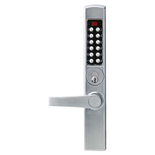 Kaba E-Plex E3065BNL-626-41 E-Plex 3000 for Adams Rite Latches 300 Access Codes 9000 Audit Events 6/7-Pin SFIC Prep Less Core Lever Satin Chrome E3065BNL-626-41