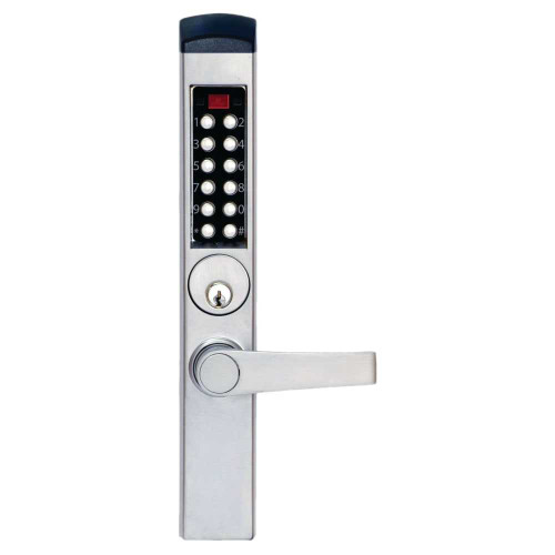 Kaba E-Plex E3765MSNL-626-41 E-Plex 3000 for Adams Rite Latches 3000 Access Codes 30000 Audit Events Schlage C Keyway Lever Satin Chrome E3765MSNL-626-41