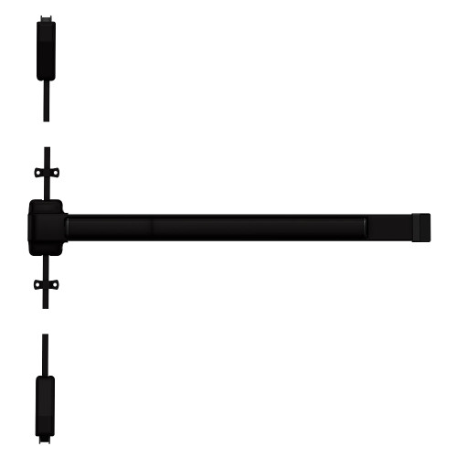 Von Duprin 2227EO-F 3 695 Grade 1 Surface Vertical Rod Exit Bar 36 Fire-Rated Device Fits 84 Door Exit Only Less Dogging Dark Bronze Painted Finish Field Reversible 2227EO-F 3 695