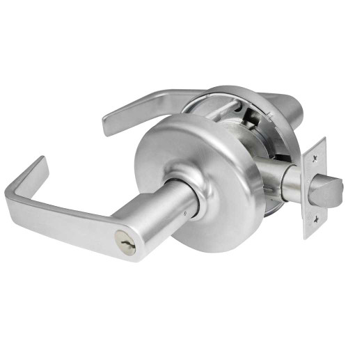 Corbin Russwin CL3557 NZD 626 Grade 1 Storeroom/Closet Cylindrical Lock Newport Lever Conventional Cylinder Satin Chrome Finish Non-handed CL3557 NZD 626