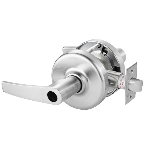 Corbin Russwin CL3581 AZD 626 LC Grade 1 Keyed Lever x Blank Plate Cylindrical Lock Armstrong Lever Conventional Less Cylinder Satin Chrome Finish Non-handed