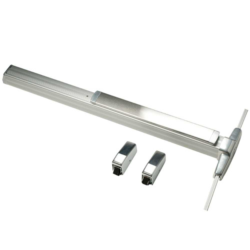 Von Duprin 3327AEO 3 US28 Grade 1 Surface Vertical Rod Exit Device Narrow Stile Pushpad 36 Exit Only Less Trim Hex Key Dogging Satin Aluminum Clear Anodized Finish Non-Handed 3327AEO 3 US28