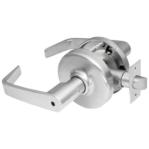 Corbin Russwin CL3520 NZD 626 Grade 1 Privacy Cylindrical Lock Newport Lever Non-Keyed Satin Chrome Finish Non-handed CL3520 NZD 626