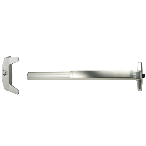 Von Duprin 33ANL 3 US28 RHR Grade 1 Rim Exit Device Narrow Stile Pushpad 36 Night Latch Escutcheon Pull Hex Key Dogging Satin Aluminum Clear Anodized Finish Right-Hand Reverse 33ANL 3 US28 RHR