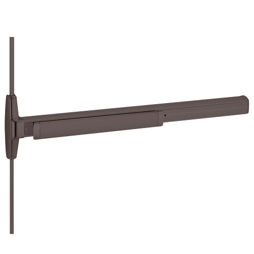 Von Duprin 3527AEO 3 313 Grade 1 Surface Vertical Rod Exit Device Narrow Stile Pushpad 36 Exit Only Less Trim Hex Key Dogging Dark Bronze Anodized Aluminum Finish Non-Handed