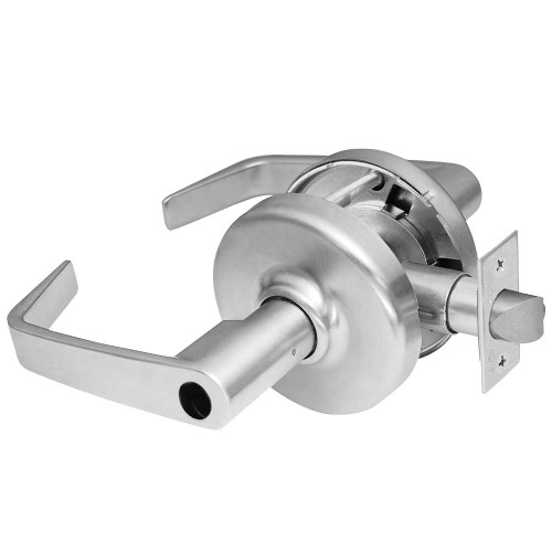Corbin Russwin CL3581 NZD 626 LC Grade 1 Keyed Lever x Blank Plate Cylindrical Lock Newport Lever Conventional Less Cylinder Satin Chrome Finish Non-handed CL3581 NZD 626 LC