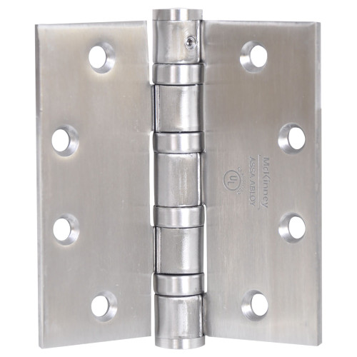 McKinney T4A3786 5X4-1/2 26D Full Mortise Hinge 5-Knuckle Heavy Weight 5 by 4-1/2 Square Corner Satin Chrome Finish