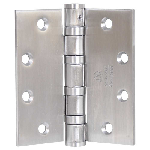 McKinney T4A3786 5X4-1/2 26D QC8 Full Mortise Hinge 5-Knuckle Heavy Weight 5 by 4-1/2 Square Corner 8-Wire ElectroLynx Connector Satin Chrome Finish T4A3786 5X4-1/2 26D QC8