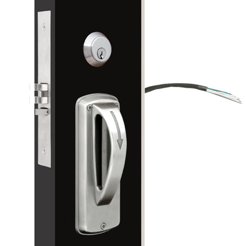 TownSteel XMRX-A-630-LH-242-DB Electrified Ligature Resistant Mortise Lock Arch Trim 24VDC Fail Secure Deadbolt Request-to-Exit Deadbolt with Thumbturn Left Hand Satin Stainless Steel