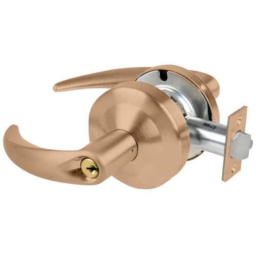 Schlage ND96PDEL OME 612 RX Grade 1 Electrified Cylindrical Lock Storeroom Function with Vandlgard 12-24V DC Fail Safe 2-3/4 Backset RX Omega Lever Satin Bronze ND96PDEL OME 612 RX