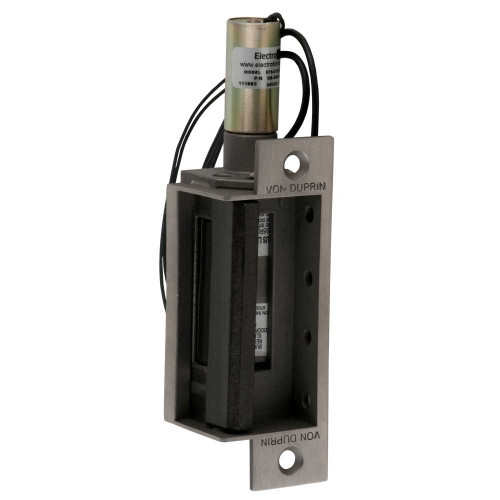 Von Duprin 6210 12V 32D FS Grade 1 Electric Strike Fail Safe Electrically Locked 12 VDC 4-7/8 x 1-1/4 Faceplate For use with Mortise Locks on Single Doors Hollow Metal or Aluminum Frame Satin Stainless Steel Finish 6210 12V 32D FS