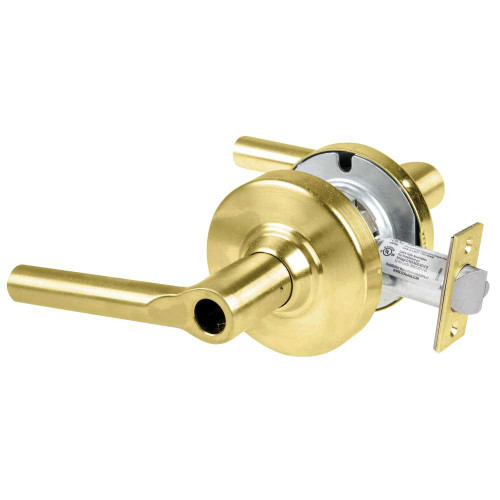 Schlage ND80LDEU BRW 606 Grade 1 Electrified Cylindrical Lock Storeroom Function 12-24V DC Fail Secure 2-3/4 Backset Broadway Lever Less 6-Pin Cylinder Satin Brass ND80LDEU BRW 606