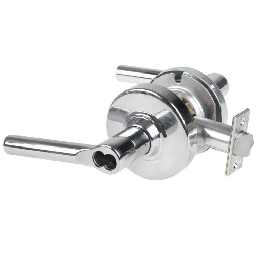 Schlage ND96BDEL BRW 625 Grade 1 Electrified Cylindrical Lock Storeroom Function with Vandlgard 12-24V DC Fail Safe 2-3/4 Backset Broadway Lever Less Small Format IC Core Bright Chrome Plated ND96BDEL BRW 625
