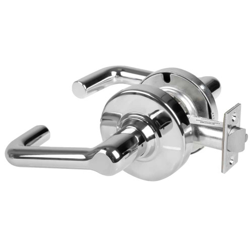 Schlage ND12DEL TLR 625 RX Grade 1 Electrified Cylindrical Lock Exit Function 12-24V DC Fail Safe 2-3/4 Backset RX Tubular Lever No Cylinder Override Bright Chrome ND12DEL TLR 625 RX