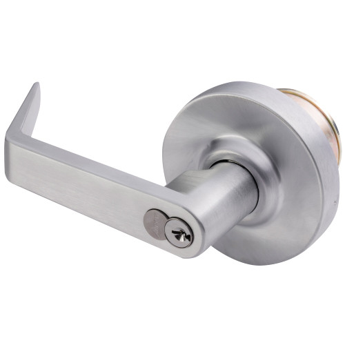 Arrow SRX82 26D CS Exit Device Trim Storeroom Function Sierra Lever with Rose Schlage C Keyway Satin Chrome Finish Non-Handed