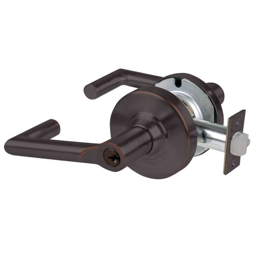 Schlage ND80PDEU BRK 643E Grade 1 Electrified Cylindrical Lock Storeroom Function 12-24V DC Fail Secure 2-3/4 Backset Boardwalk Lever 6-Pin Cylinder Aged Bronze ND80PDEU BRK 643E