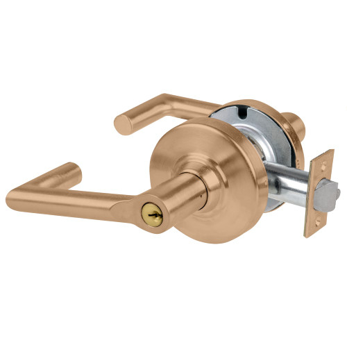 Schlage ND80PDEU BRK 612 Grade 1 Electrified Cylindrical Lock Storeroom Function 12-24V DC Fail Secure 2-3/4 Backset Boardwalk Lever 6-Pin Cylinder Satin Bronze