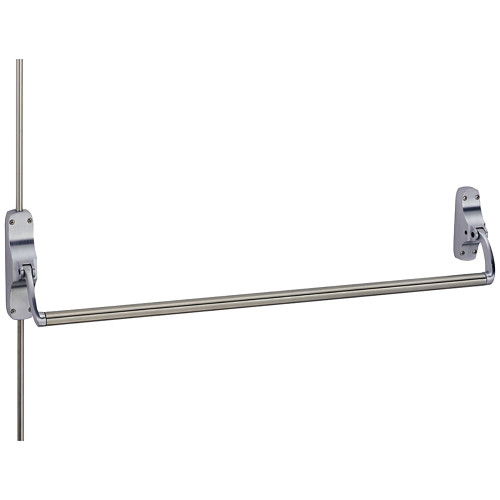 Von Duprin 8827L 26D RHR L/TRIM Grade 1 Surface Vertical Rod Exit Bar Wide Stile Crossbar 48 Device Classroom Function Less Trim Hex Key Dogging Satin Chrome Finish Field Reversible Right Hand Reverse 8827L 26D RHR L/TRIM