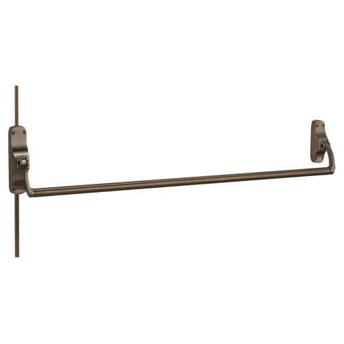Von Duprin 8847EO-F US10B LHR Grade 1 Concealed Vertical Rod Exit Bar Wide Stile Crossbar 48 Fire-Rated Device Exit Only Less Trim Less Dogging Dark Oxidized Satin Bronze Oil Rubbed Finish Field Reversible Left Hand Reverse 8847EO-F US10B LHR