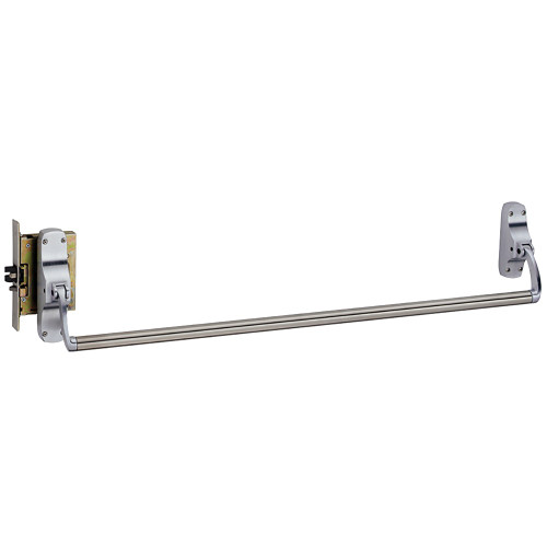 Von Duprin 8875EO 26D Grade 1 Mortise Exit Bar Wide Stile Crossbar 48 Device Exit Only Less Trim Hex Key Dogging Satin Chrome Finish Field Reversible