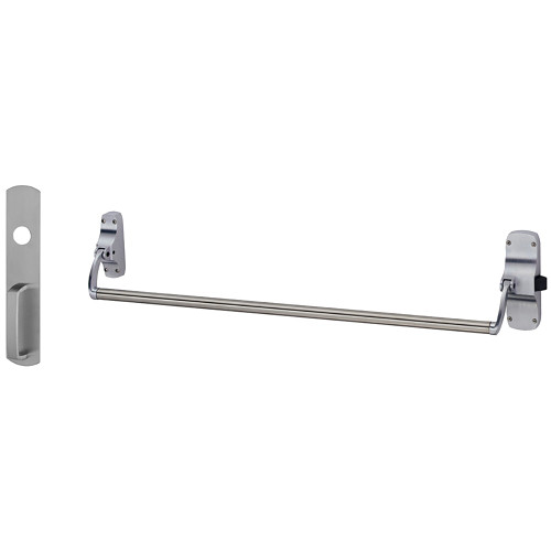 Von Duprin 88NL 26D Grade 1 Rim Exit Bar Wide Stile Crossbar 48 Device Night Latch Function Pull Trim Less Cylinder Hex Key Dogging Satin Chrome Finish Field Reversible 88NL 26D