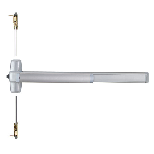 Von Duprin 9847L-06-F 3 US28 LHR Grade 1 Concealed Vertical Rod Exit Bar Wide Stile Pushpad 36 Fire-rated Device 80 to 100 Door Height Classroom Function 06 Lever with Escutcheon Less Dogging Satin Aluminum Clear Anodized Finish Field Reversible